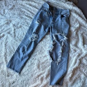 Levi Light Blue Boyfriend Jeans